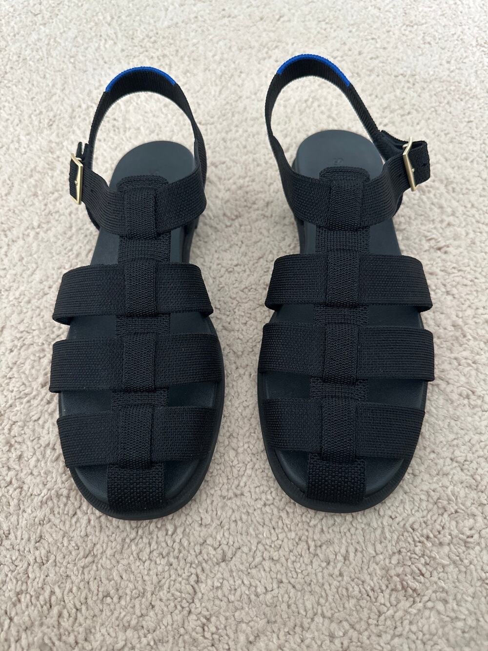 Rothy’s Black Fisherman Sandals Women’s Size 10